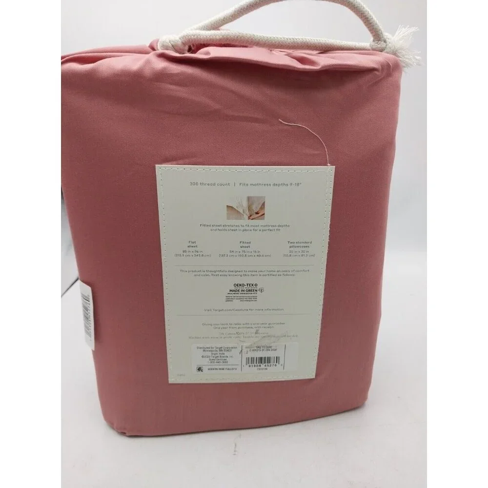 Casaluna Temperature Balancing Sheet Set Full Size Rose Color